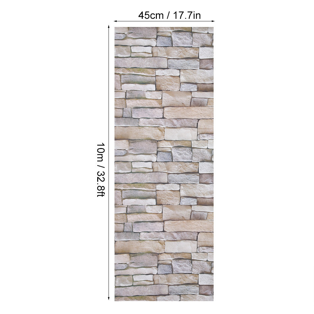 Waterproof Brick Style Self Adhesive Wall Sticker Living Room Bedroom Background Wall Paper