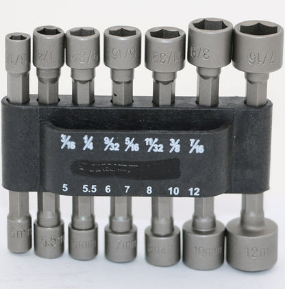 14pcs Power Nut Driver Set Dual Sae Metric Bit Mm And Standard   Shank Quick Change Power Nut Driver Bit Set Nutdrivers