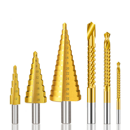 Cone drill bit punch set