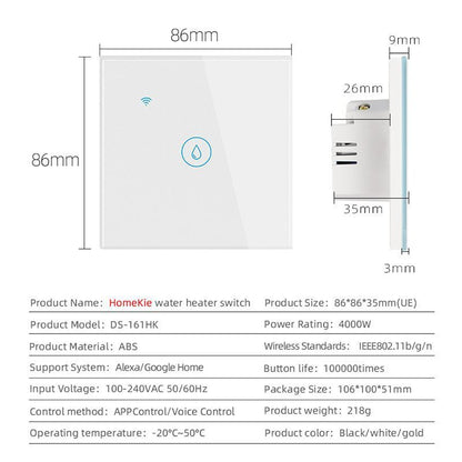 Water Heater Switch Intelligent High-power Water Heater Switch Timing Control