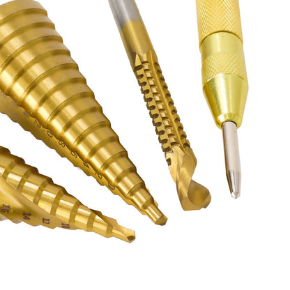 Cone drill bit punch set