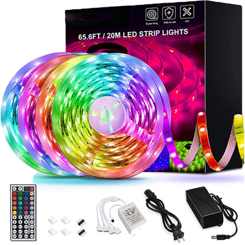 LED Strip Lights Lamp 5050 RGB Flexible Tape Diode 5M Controller Room Decor TV Computer BackLight Decoration