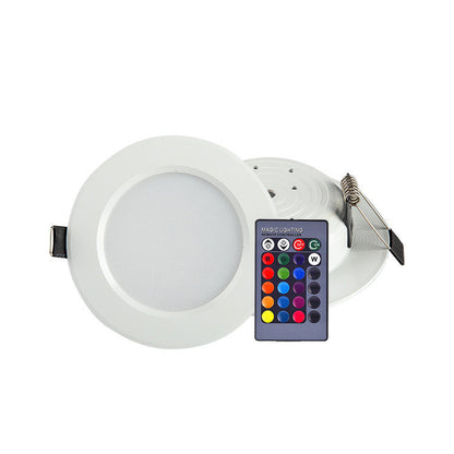 Full-color LED Embedded Ceiling Light Remote Control Downlight Dimming