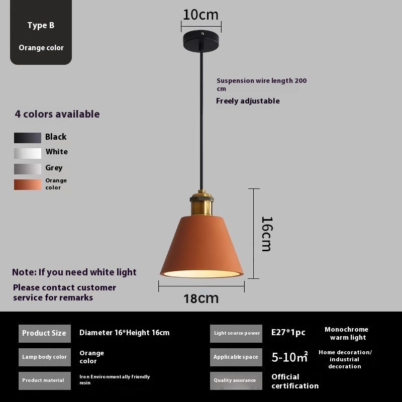 Simple Chandelier Dining Table Bar Lamp Bedroom Bedside Iron Droplight