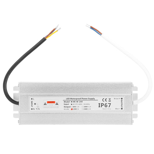 24V 120W 5A LED Light Strip Power Supply IP67 Waterproof LED Driver Transformer